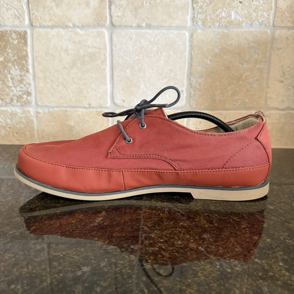 Olukai Honolulu Lace Mesh Mens Sz 13‎ Athletic Walking Boat Shoes Red